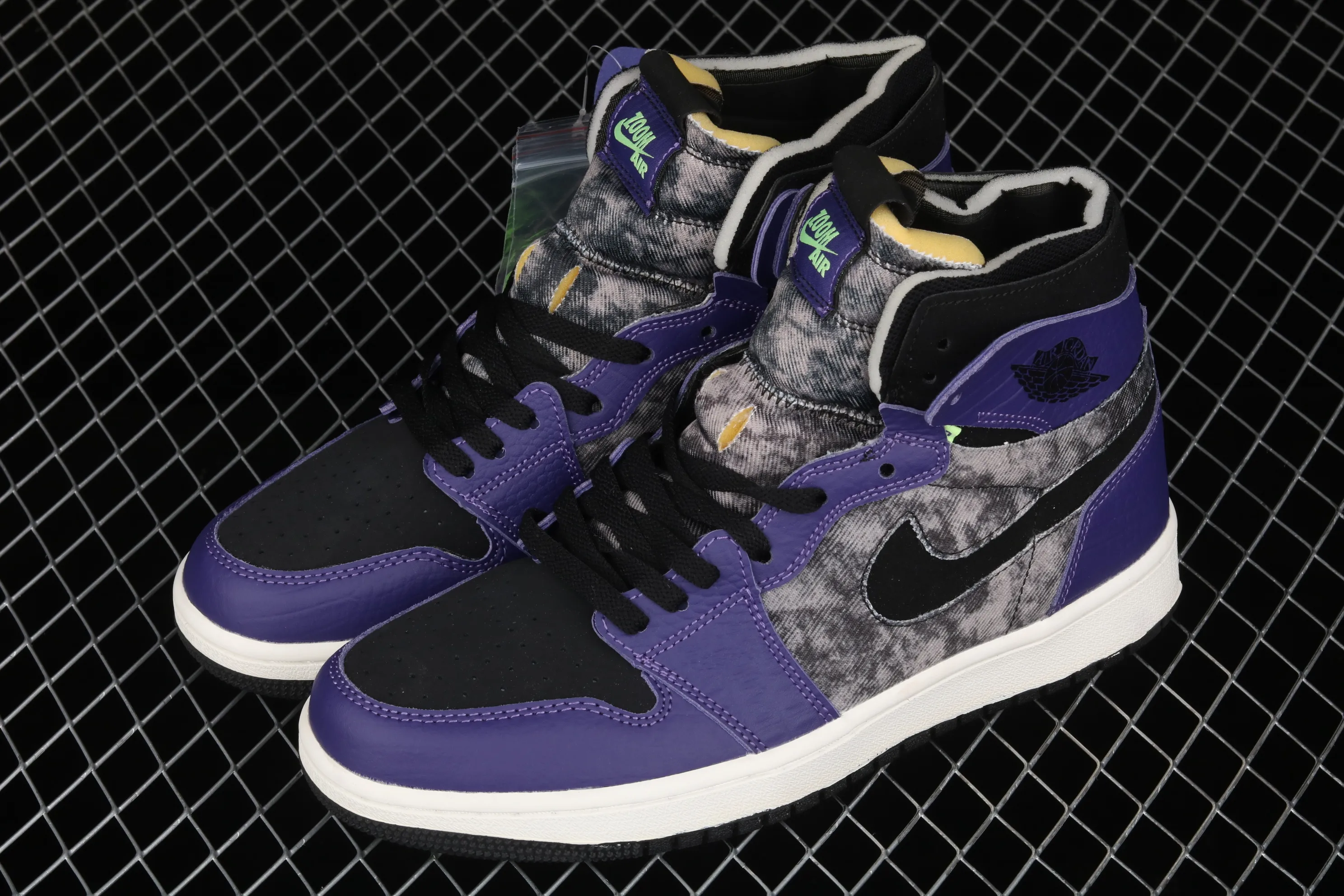 All categories Air Jordan Jordan series basketball shoes Air Jordan 1 High Z version Air Jordan 1 Zoom Air CMFT "BayouBoys" AJ1 Joe 1 Zion black purple DC2133-500